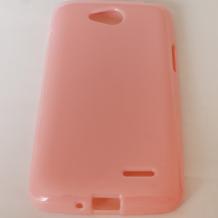 Силиконов калъф / гръб / TPU за LG L90 D405 - розов / гланц