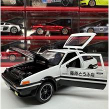 Метална кола с отварящи се врати капаци светлини и звуци Toyota Trueno AE86 1:24