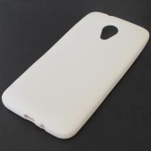 Силиконов гръб / калъф / TPU за HTC Desire 700 - бял / мат