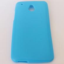 Силиконов гръб / калъф / ТПУ за HTC One Mini M4 - син / мат