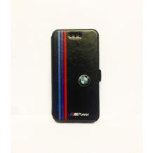 Кожен калъф Flip тефтер със стойка за Samsung Galaxy J5 J500 - BMW / MPower / черен с червено