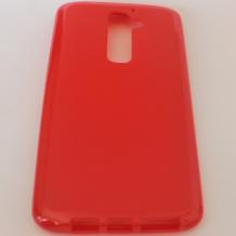 Силиконов калъф / гръб / TPU за LG Optimus G2 D802 - червен / мат