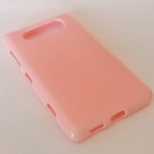 Силиконов калъф / гръб / TPU за Nokia Lumia 820 - розов / гланц