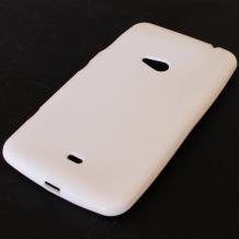 Силиконов калъф / гръб / TPU за Nokia Lumia 625 - бял / гланц