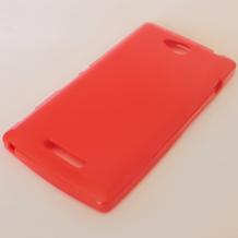 Силиконов калъф / гръб / TPU за Sony Xperia C S39h - червен / мат