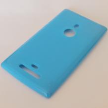 Силиконов калъф / гръб / TPU за Nokia Lumia 925 - син / мат
