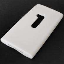 Силиконов калъф / гръб / TPU за Nokia Lumia 920 - бял / гланц