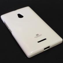 Луксозен силиконов калъф / гръб / TPU Mercury GOOSPERY Jelly Case за Nokia XL - бял