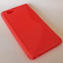 Силиконов калъф / гръб / TPU S-Line за Sony Xperia Z1 Compact - червен