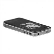 Заден предпазен капак Hello Kitty за iPhone 4 /4S - черен