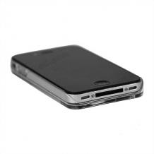 Заден предпазен капак за Apple iPhone 4 /4S - черен