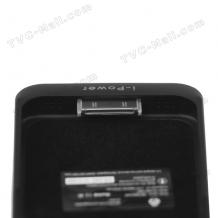 Заден капак / твърд гръб / батерия i-Power за Apple iPhone 4 / 4S - 2200mAh / черен
