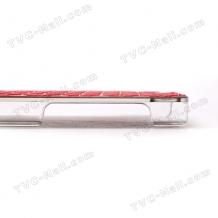 Заден предпазен капак за Apple Iphone 5 - червен с камъни