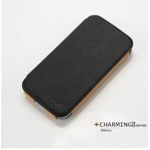 Луксозен кожен калъф Flip тефтер Kalaideng Charming II за Samsung Galaxy Note 2 N7100 / Note II N7100 - черен