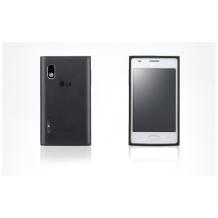 Заден предпазен твърд гръб / капак / за LG Optimus L5 E610 - черен