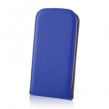 Кожен калъф Flip тефтер Flexi за Samsung Galaxy C7 - син