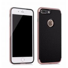Оригинален гръб LIKGUS за Apple iPhone 7 - черен / Rose Gold кант