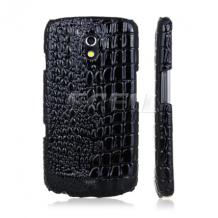 Заден предпазен капак Croco Style за Samsung Galaxy Nexus i9250 черен