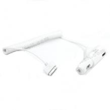 USB зарядно за автомобил за iPhone, iPod ,iPad - 12-24V - бяло