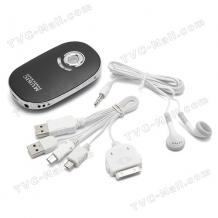 Музикален плеър FM Pocket / Power Bank за iPhone, iPad, iPod, Samsung, HTC, LG, BlackBarry, Huawei - 3000mAh