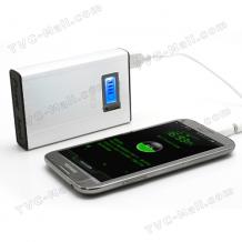Външна батерия Power Bank за iPhone iPod Samsung HTC LG - 12000mAh / Silver