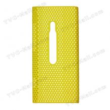 Заден предпазен твърд гръб за Nokia Lumia 800 - Perforated жълт
