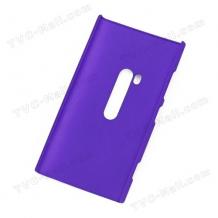 Заден предпазен твърд гръб / капак /  за Nokia Lumia 920 - лилав с пеперуда