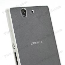 Заден предпазен твърд гръб със силикон за Sony Xperia Z Lt36H - прозрачен