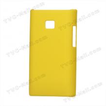 Заден предпазен твърд гръб / капак / за LG Optimus L3 E400 - жълт