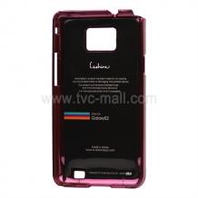 Заден предпазен капак Сваровски за Samsung I9100 Galaxy S2, Galaxy SII I9100 - Wine Red / червен
