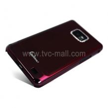 Заден предпазен капак Сваровски за Samsung I9100 Galaxy S2, Galaxy SII I9100 - Wine red / червен
