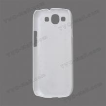 Заден предпазен капак / твърд гръб / за Samsung S3 I9300 / SIII I9300 - бял / цветя с камъни сваровски
