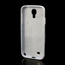 Силиконов калъф / гръб / TPU за Samsung Galaxy S4 S IV SIV I9500 I9505 - Cube Texture / бял с черен кант