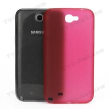 Силиконов калъф ultraslim за Samsung Galaxy Note II N7100 - розов