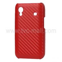 Заден предпазен капак Carbon Fiber за Samsung Galaxy Ace S5830 червен