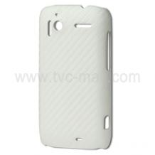 Заден предпазен капак - твърд за HTC Sensation / XE Carbon Fiber бял