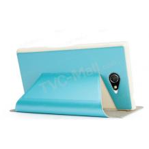 Луксозен кожен калъф Flip тефтер със стойка Kalaideng SWIFT Series за Sony Xperia M2 - син