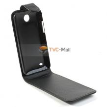 Кожен калъф Flip тефтер за HTC Desire 300 - черен