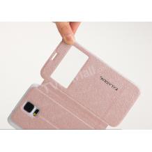 Луксозен кожен калъф Flip Cover S-View тефтер Kalaideng ICELAND за Samsung G900 Galaxy S5 / Samsung S5 - златист