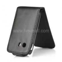 Кожен калъф Flip тефтер за Samsung Galaxy Y S5360 - черен