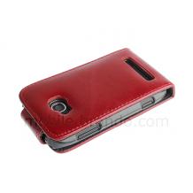 Кожен калъф Flip тефтер за Nokia Lumia 610 - червен