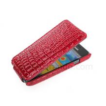 Кожен калъф Flip тип тефтер за Samsung i9070 Galaxy S Advance - Croco - червен