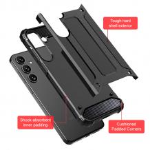 Силиконов гръб TPU Spigen Hybrid с твърда част за Samsung Galaxy A56 - черен