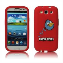 Силиконов калъф / гръб / TPU за Samsung Galaxy S3 I9300 / Samsung SIII I9300 - Angry birds червен