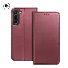 Кожен калъф Flip тефтер Magnetic Book със стойка за Samsung Galaxy A27 - бордо