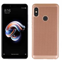 Луксозен твърд гръб за Xiaomi Mi 8 - златист / Grid