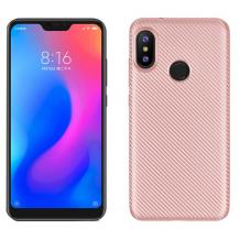 Силиконов калъф / гръб / TPU за Xiaomi RedMi 6 Pro / Xiaomi Mi A2 Lite - Rose Gold / Carbon