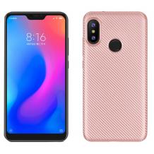 Силиконов калъф / гръб / TPU за Xiaomi RedMi 6 Pro / Xiaomi Mi A2 Lite - Rose Gold / Carbon