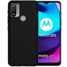 Силиконов калъф / гръб / TPU за Motorola Moto E20 - черен / мат