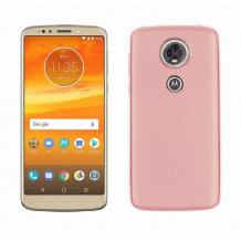 Силиконов калъф / гръб / TPU за Motorola Moto E5 Plus - Rose Gold / Carbon